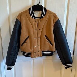 BLANK NYC faux leather and suede jacket